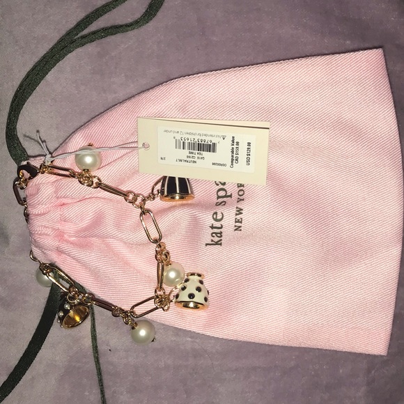 Kate Spade NWT Alice in Wonderland Teacup Charm Bracelet - Picture 10 of 11